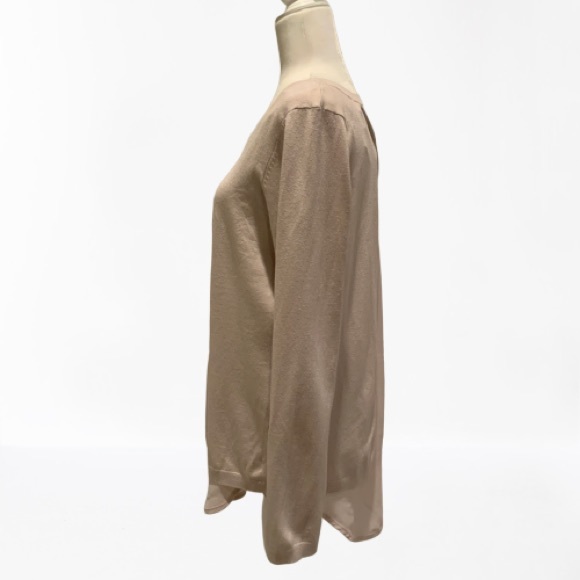CHELSEA&THEODORE | NWT PALE OPEN BACK SWEATER | L - Picture 4 of 6